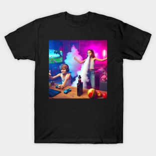 vaping party - cursed AI T-Shirt